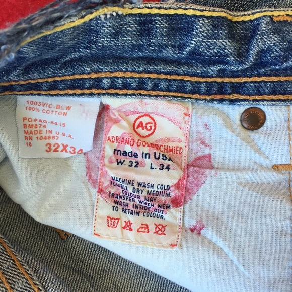 AG Fillmore Jeans Upcycled Acid Washed Distressed - Picture 10 of 15